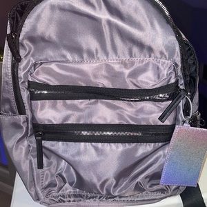 Rampage zipper metallic backpack